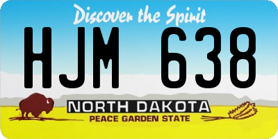 ND license plate HJM638