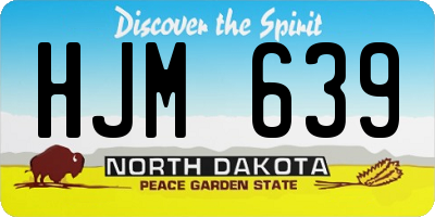 ND license plate HJM639