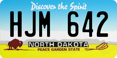 ND license plate HJM642