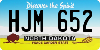 ND license plate HJM652