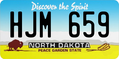 ND license plate HJM659