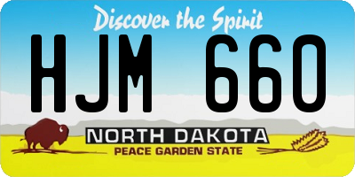 ND license plate HJM660