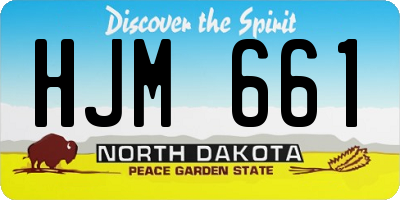 ND license plate HJM661