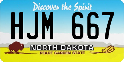 ND license plate HJM667