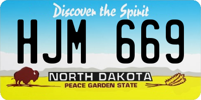 ND license plate HJM669