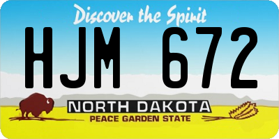 ND license plate HJM672