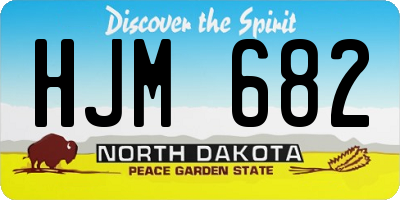 ND license plate HJM682