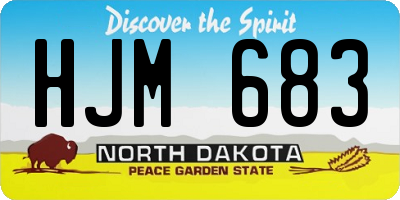 ND license plate HJM683