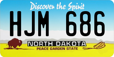 ND license plate HJM686