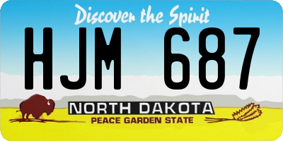 ND license plate HJM687