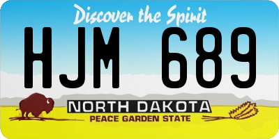 ND license plate HJM689