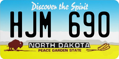 ND license plate HJM690