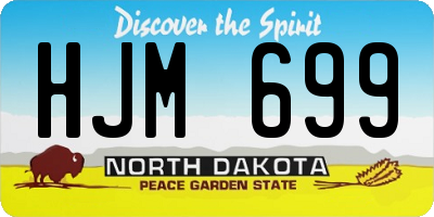 ND license plate HJM699