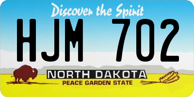 ND license plate HJM702