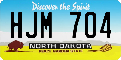 ND license plate HJM704