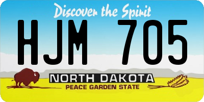 ND license plate HJM705