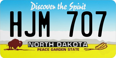 ND license plate HJM707