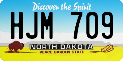 ND license plate HJM709
