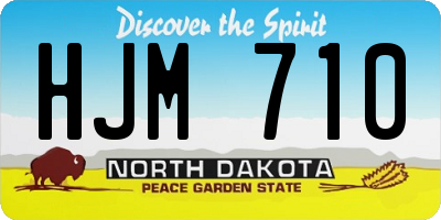 ND license plate HJM710