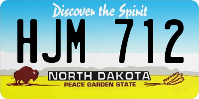 ND license plate HJM712