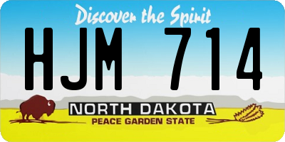 ND license plate HJM714