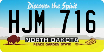 ND license plate HJM716