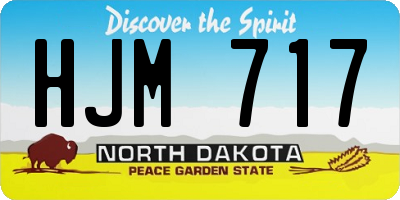 ND license plate HJM717