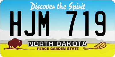 ND license plate HJM719