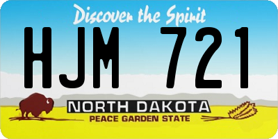 ND license plate HJM721