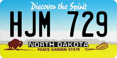 ND license plate HJM729