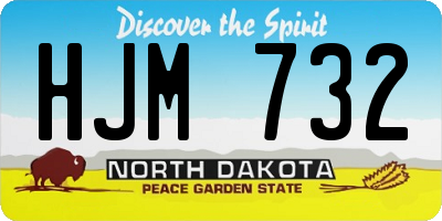 ND license plate HJM732