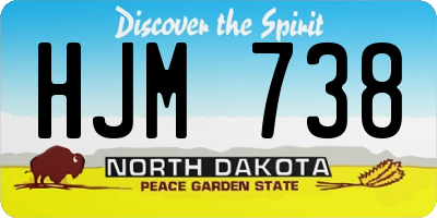 ND license plate HJM738