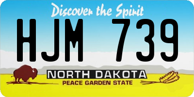 ND license plate HJM739