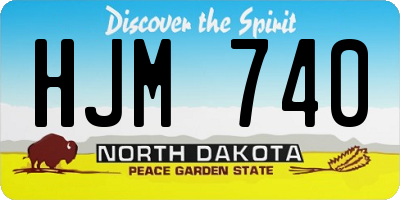 ND license plate HJM740