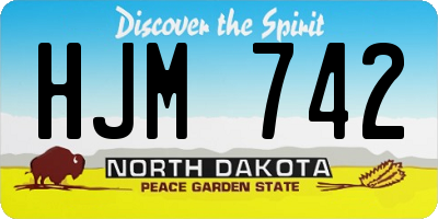 ND license plate HJM742