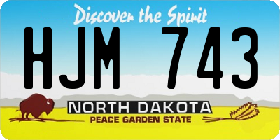 ND license plate HJM743