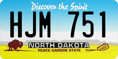 ND license plate HJM751