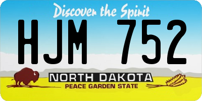 ND license plate HJM752