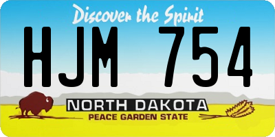 ND license plate HJM754