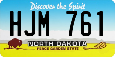 ND license plate HJM761