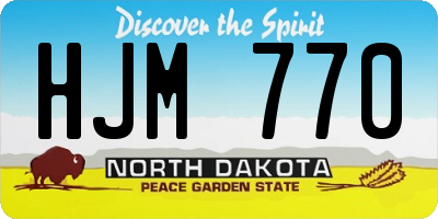 ND license plate HJM770