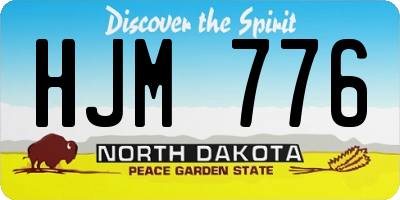 ND license plate HJM776