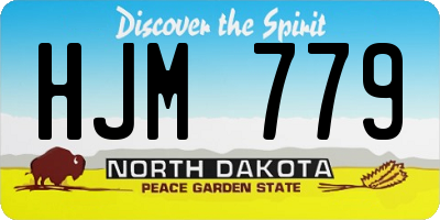 ND license plate HJM779