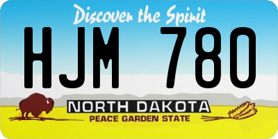 ND license plate HJM780