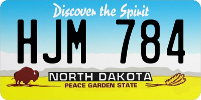 ND license plate HJM784