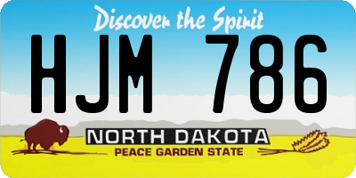 ND license plate HJM786