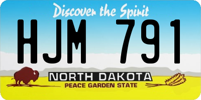 ND license plate HJM791