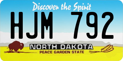 ND license plate HJM792