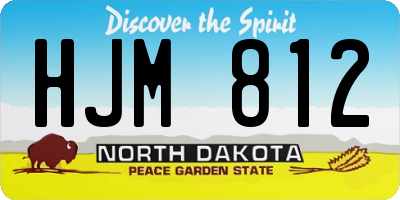 ND license plate HJM812