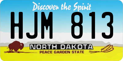 ND license plate HJM813